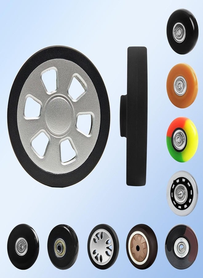 ASUNTOM Luggage Wheels Replacement Set 4PCS Dia 2.2in Thick 12mm TPU Rubber Spinner Wheel with 2 Size Axles Full Set Repair Tool for Spinner Suitcase Trolley Bag Drawbar Travel Box - Image 5